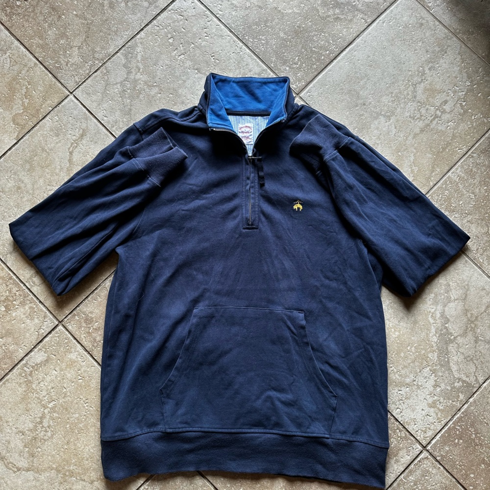 Navy L Brooks Brothers 1/4 zip pullover